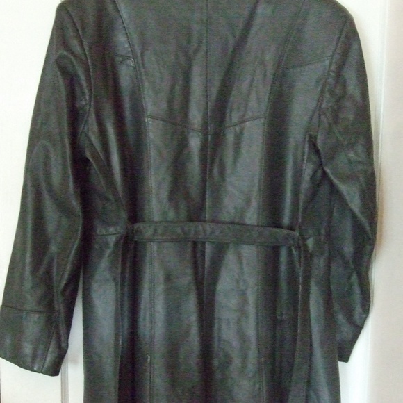 Leather long Coat, Soft Medium Gray, eXcelled ? - Picture 3 of 6